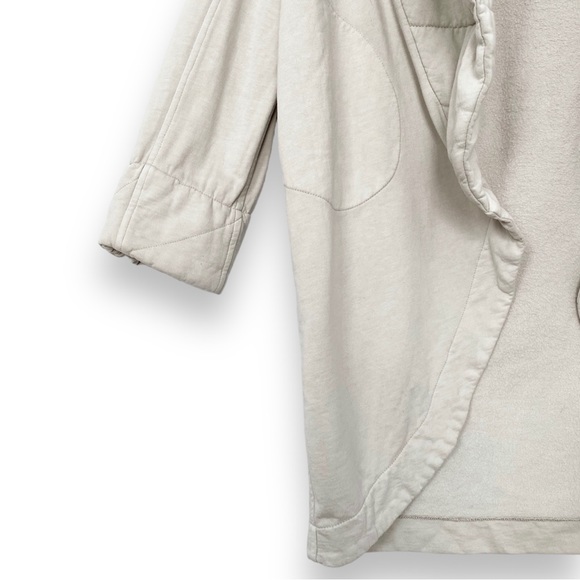 Young Fabulous & Broke Sandrine Quilted Cocoon Open Front Coat Jacket Stone M/L - Picture 4 of 8